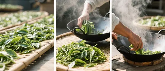 How is raw Pu'er tea made