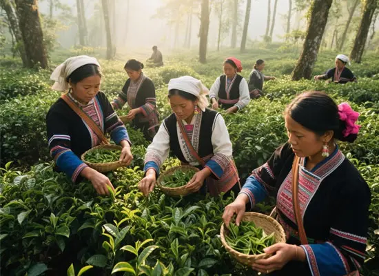 Pu'er tea is a gift from the forest.