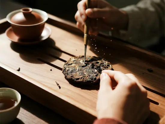 Tips for prying open tightly compressed tea